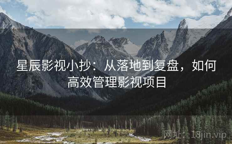 星辰影视小抄:从落地到复盘,如何高效管理影视项目